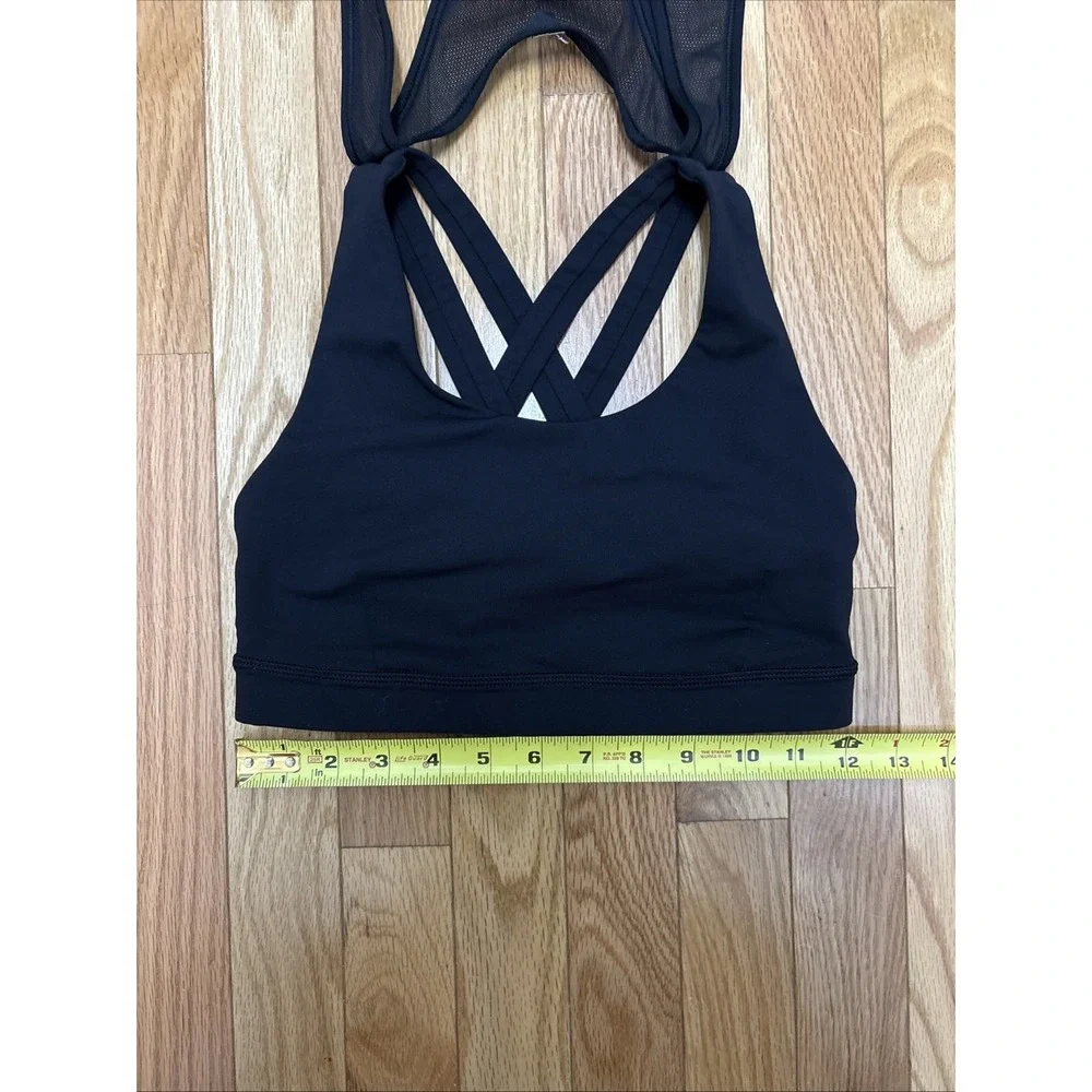 Lululemon Running In The City Tank Mesh Built In Bra Black Women's Racerback Top